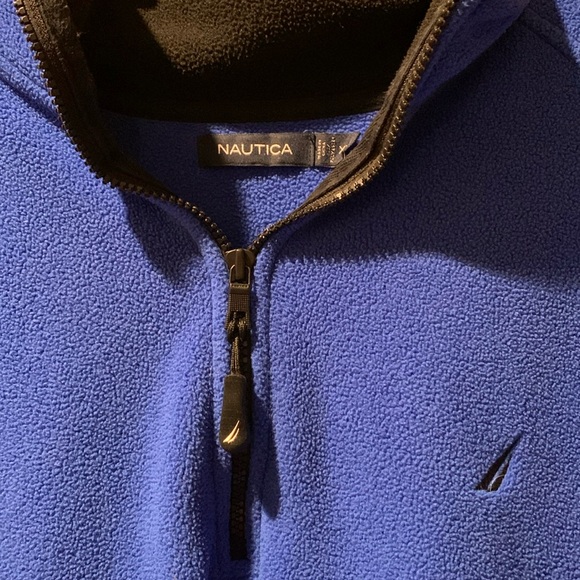 Nautica blue 1/4 zip fleece sweatshirt, elastic cuffs and waist szXXL - Picture 2 of 6